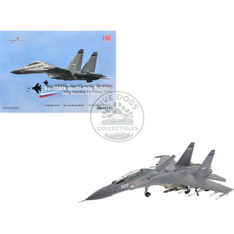 sukhoi su 30mk flanker fighter aircraft "502" (2011) russian air force "air power series" 1/72 diecast model by hobby master