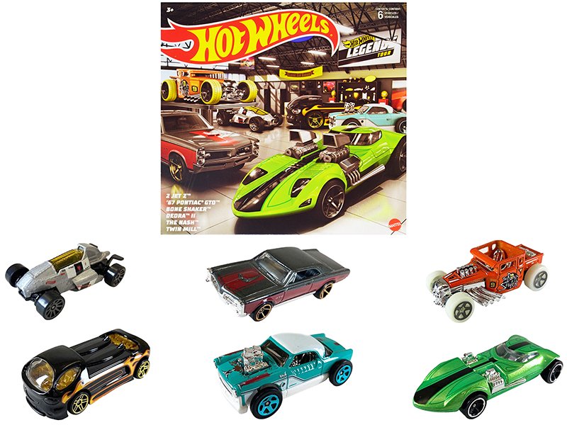 "hot wheels legends" 6 piece set diecast model cars by hot wheels "hot wheels legends" 6 piece set diecast model cars by hot wheels