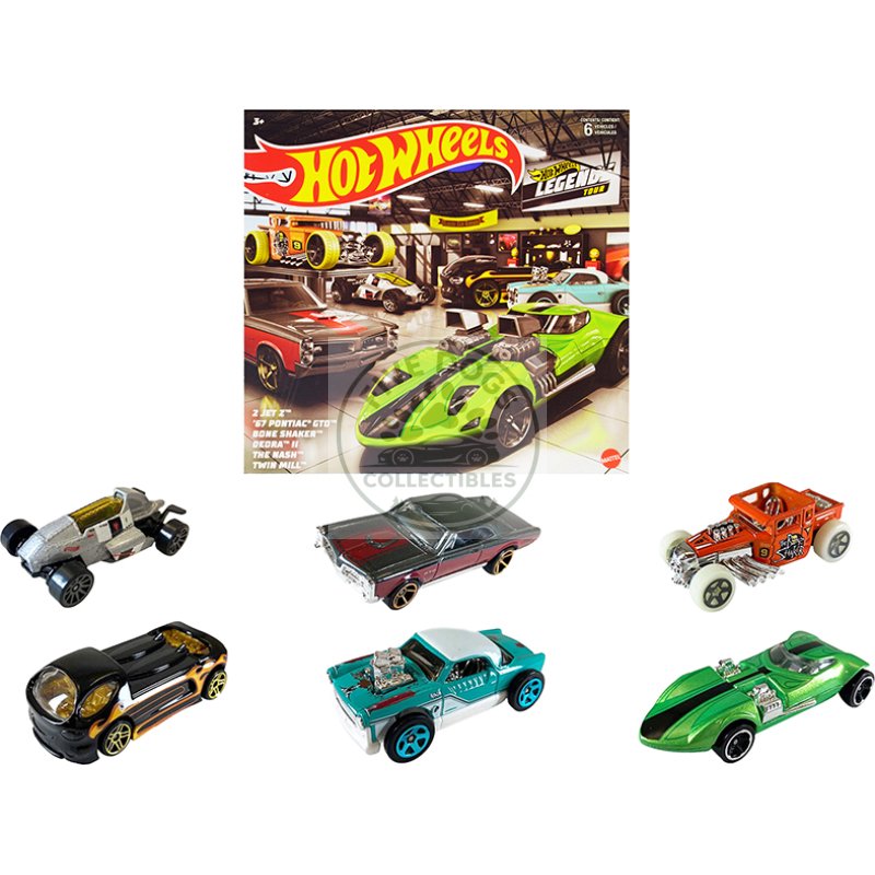 "hot wheels legends" 6 piece set diecast model cars by hot wheels