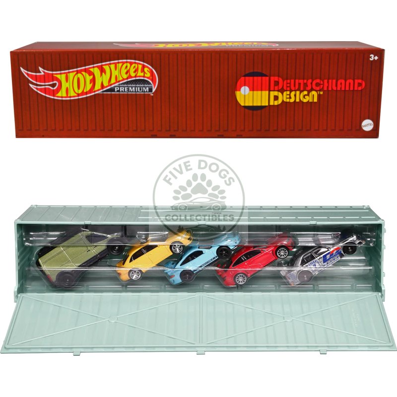 2022 "deutschland design" 5 piece set with container "car culture" series diecast model cars by hot wheels