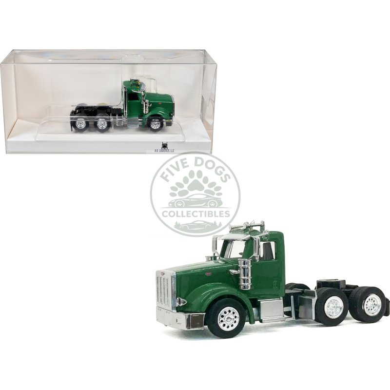 peterbilt 367 day cab green 1/87 (ho) scale plastic model car by ho logistics