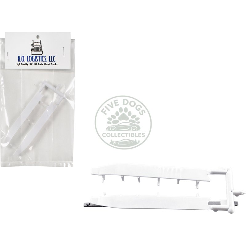 trailer wind skirts for 53' dry vans white 1/87 (ho) plastic model car by ho logistics