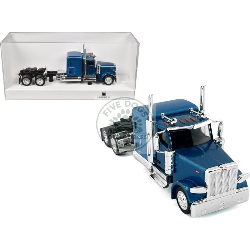 peterbilt 589 truck with 72 inch sleeper blue metallic 1/87 (ho) plastic model car by ho logistics