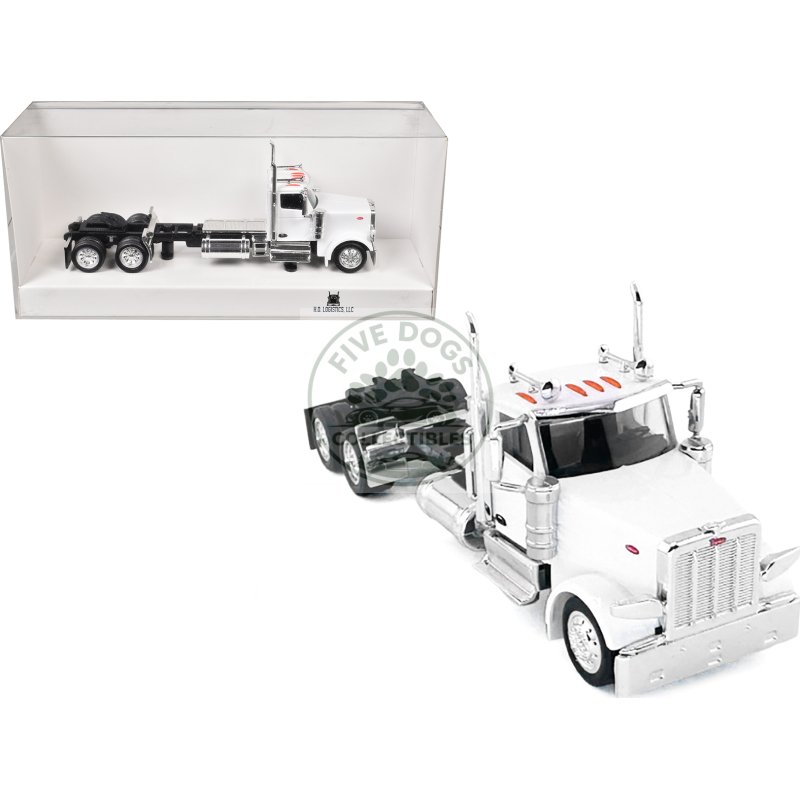 peterbilt 589 2 axel day cab white 1/87 (ho) plastic model car by ho logistics