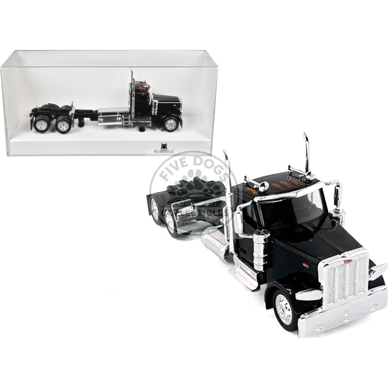peterbilt 589 2 axel day cab black 1/87 (ho) plastic model car by ho logistics