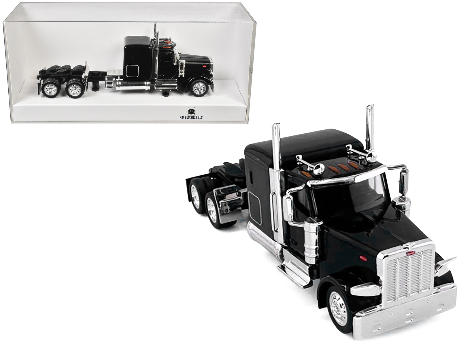 peterbilt 589 truck with 72 inch sleeper black 1/87 (ho) plastic model car by ho logistics peterbilt 589 truck with 72 inch sleeper black 1/87 (ho) plastic model car by ho logistics