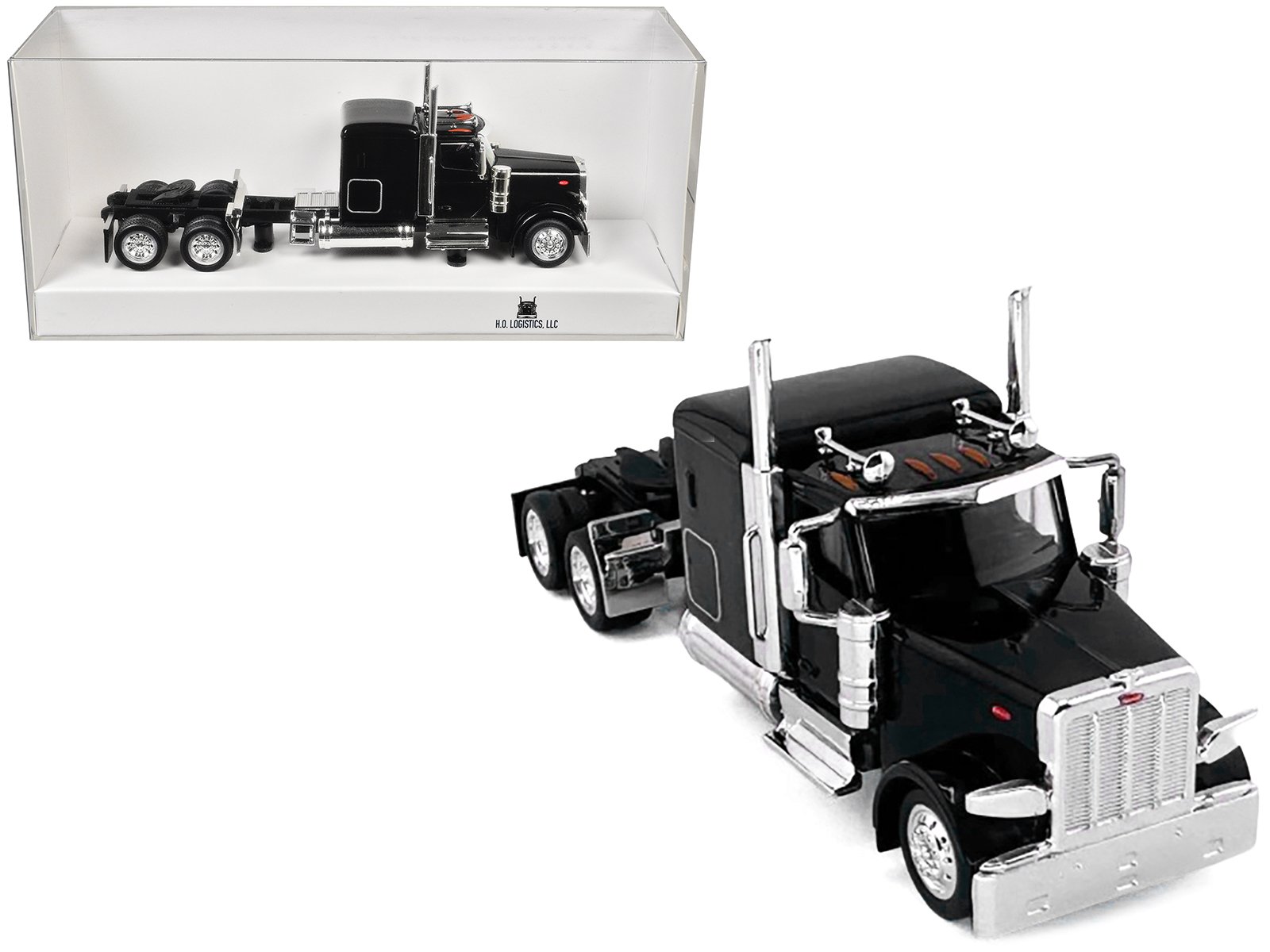 peterbilt 589 truck with 72 inch sleeper black 1/87 (ho) plastic model car by ho logistics peterbilt 589 truck with 72 inch sleeper black 1/87 (ho) plastic model car by ho logistics