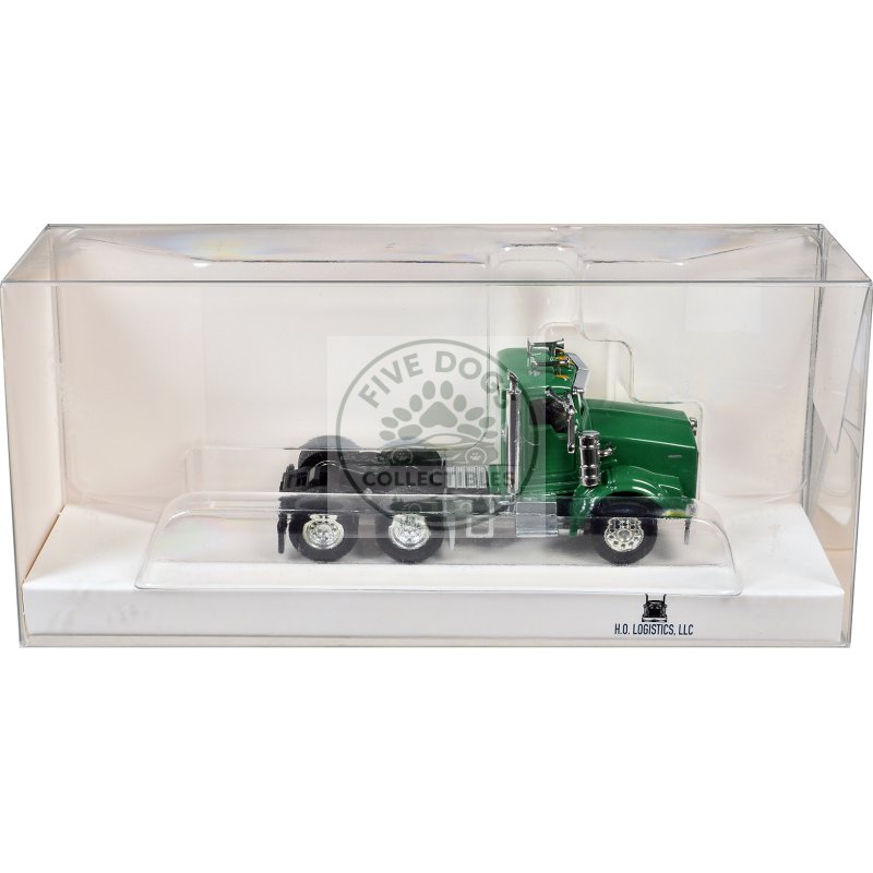 kenworth t800 day cab green 1/87 (ho) scale plastic model car by ho logistics