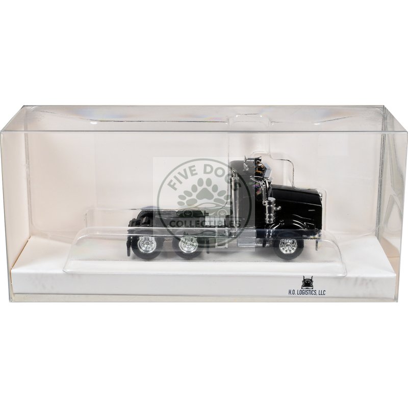 kenworth t800 day cab black 1/87 (ho) scale plastic model car by ho logistics