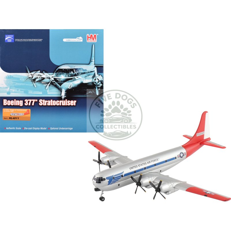 boeing 377 c 97g stratofreighter transport aircraft "45 59595 angel of deliverance" united states air force "airliner series" 1/200 diecast model by hobby master