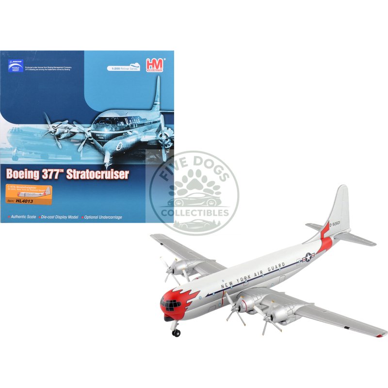 boeing 377 c 97a stratofreighter transport aircraft "49 2601 new york air national guard" united states air force "airliner series" 1/200 diecast model by hobby master