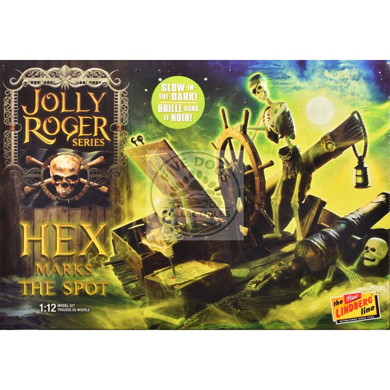 skill 2 model kit jolly roger series "hex marks the spot" diorama set 1/12 scale model by lindberg