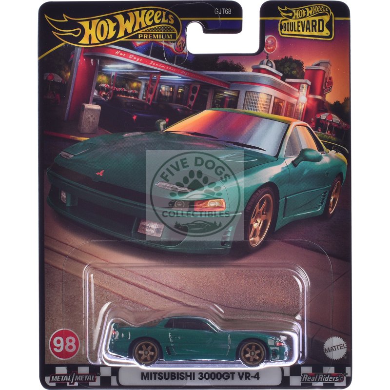 mitsubishi 3000gt vr 4 green metallic "boulevard" series diecast model car by hot wheels