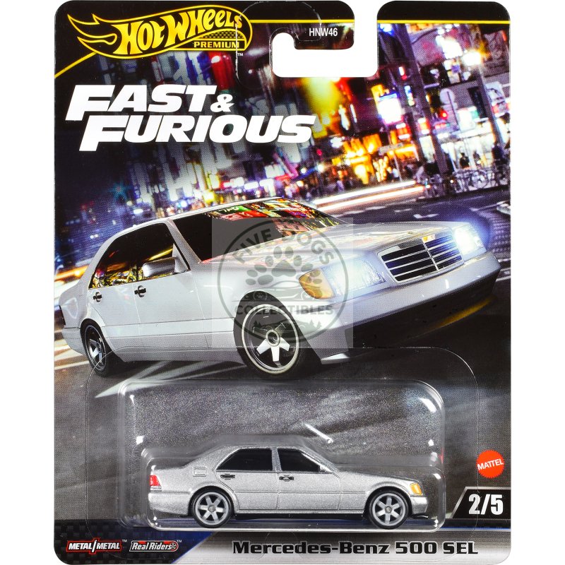 mercedes benz 500 sel silver metallic "the fast and the furious: tokyo drift" (2006) movie "fast & furious" series diecast model car by hot wheels