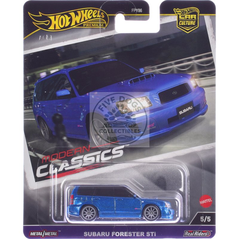 subaru forester sti blue metallic "modern classics" series diecast model car by hot wheels