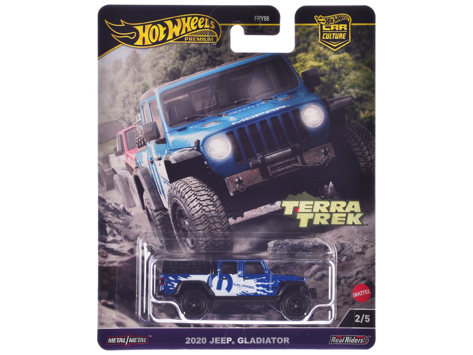 2020 jeep gladiator pickup truck blue metallic "mopar" "terra trek" series diecast model car by hot wheels 2020 jeep gladiator pickup truck blue metallic "mopar" "terra trek" series diecast model car by hot wheels