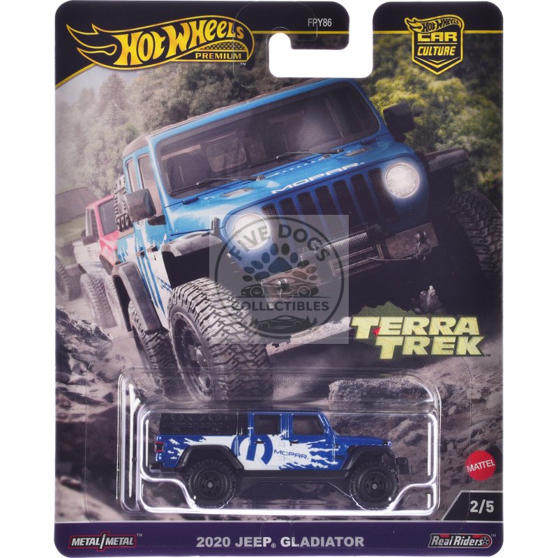 2020 jeep gladiator pickup truck blue metallic "mopar" "terra trek" series diecast model car by hot wheels