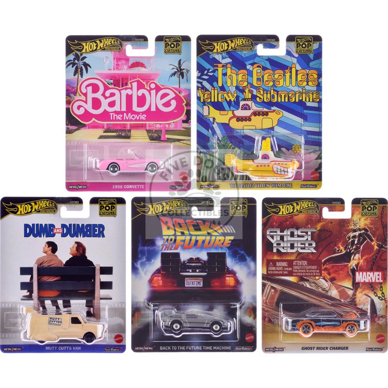 "pop culture 2025" 5 piece set h "premium series" diecast model cars by hot wheels
