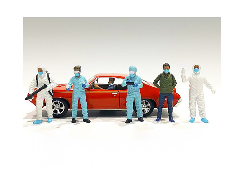 hazmat crew 6 piece figurine set for 1/24 scale models by american diorama hazmat crew 6 piece figurine set for 1/24 scale models by american diorama