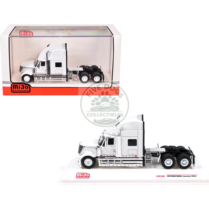 2010 international lonestar truck tractor white 1/64 diecast model by ixo models