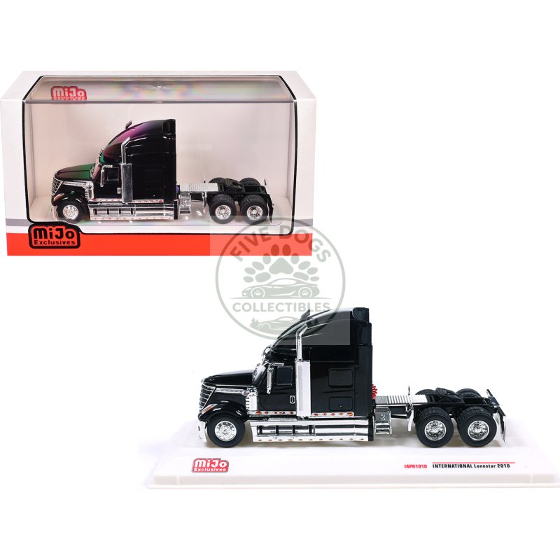 2010 international lonestar truck tractor black 1/64 diecast model by ixo models