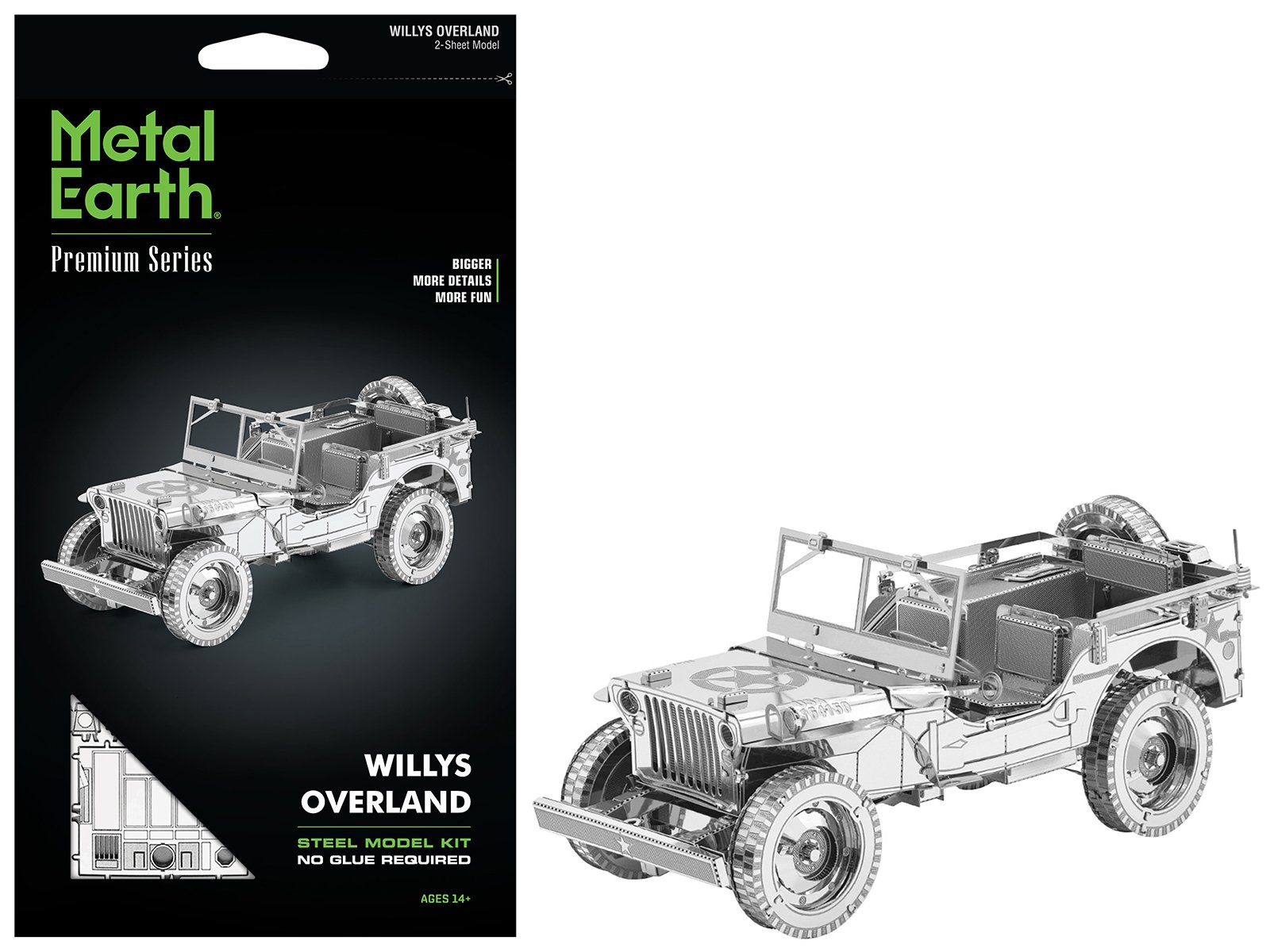 model kit willys overland jeep (challenging difficulty) steel model by metal earth model kit willys overland jeep (challenging difficulty) steel model by metal earth