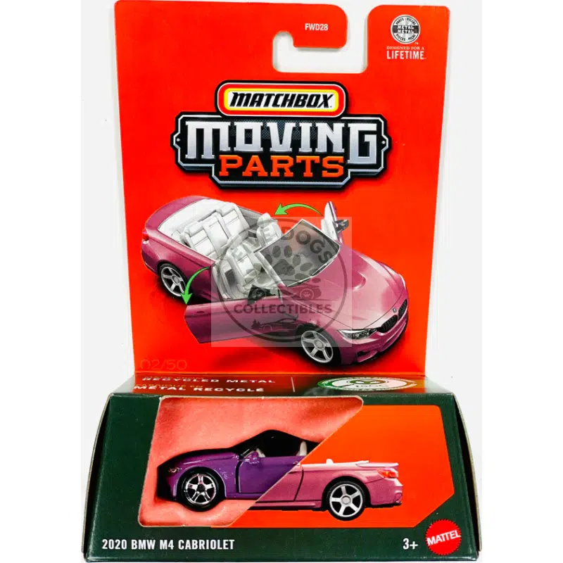 matchbox moving parts 2020 bmw m4 cabriolet