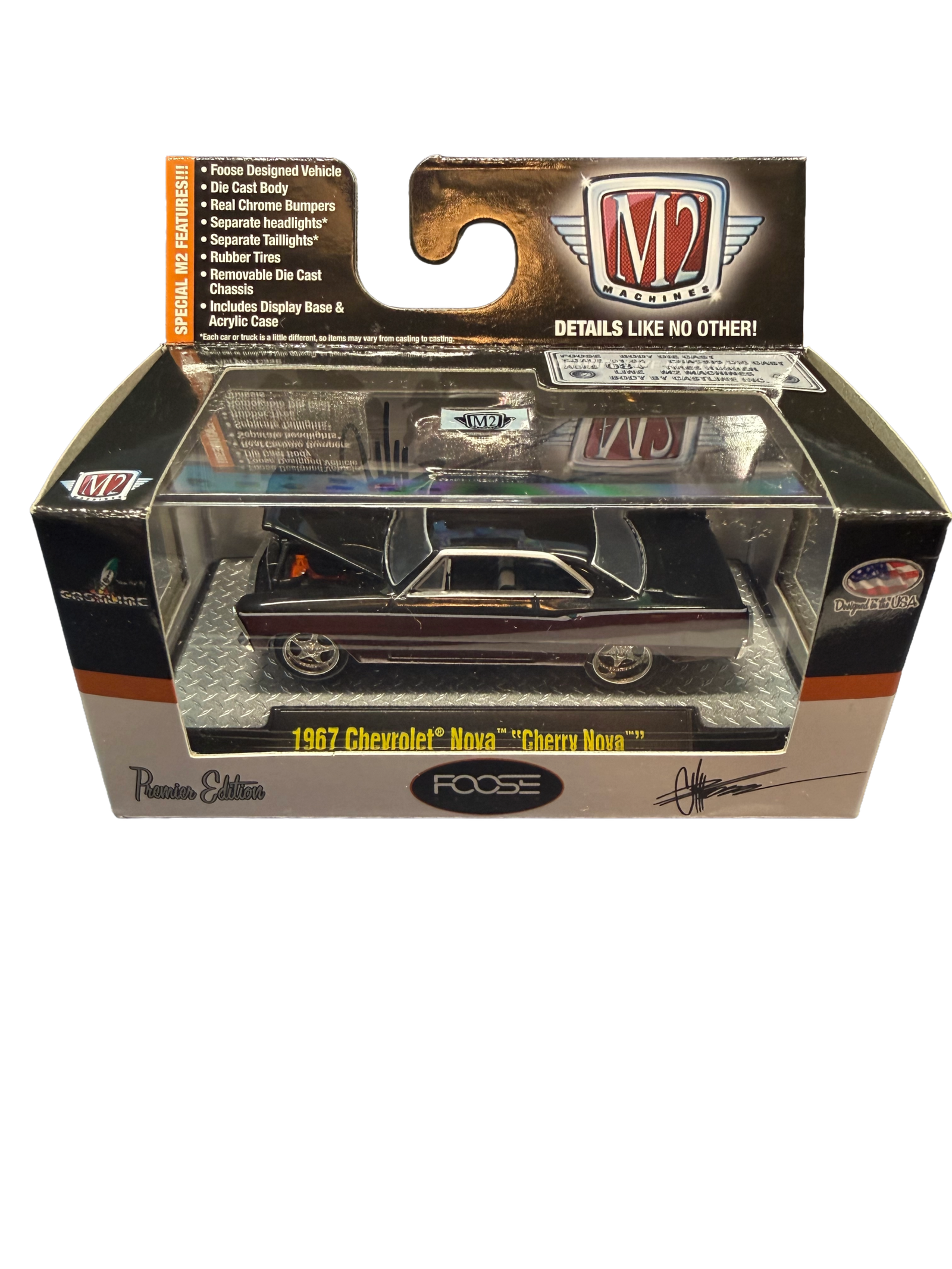 m2 machines chip foose edition 1967 chevrolet nova "cherry nova" m2 machines chip foose edition 1967 chevrolet nova "cherry nova"