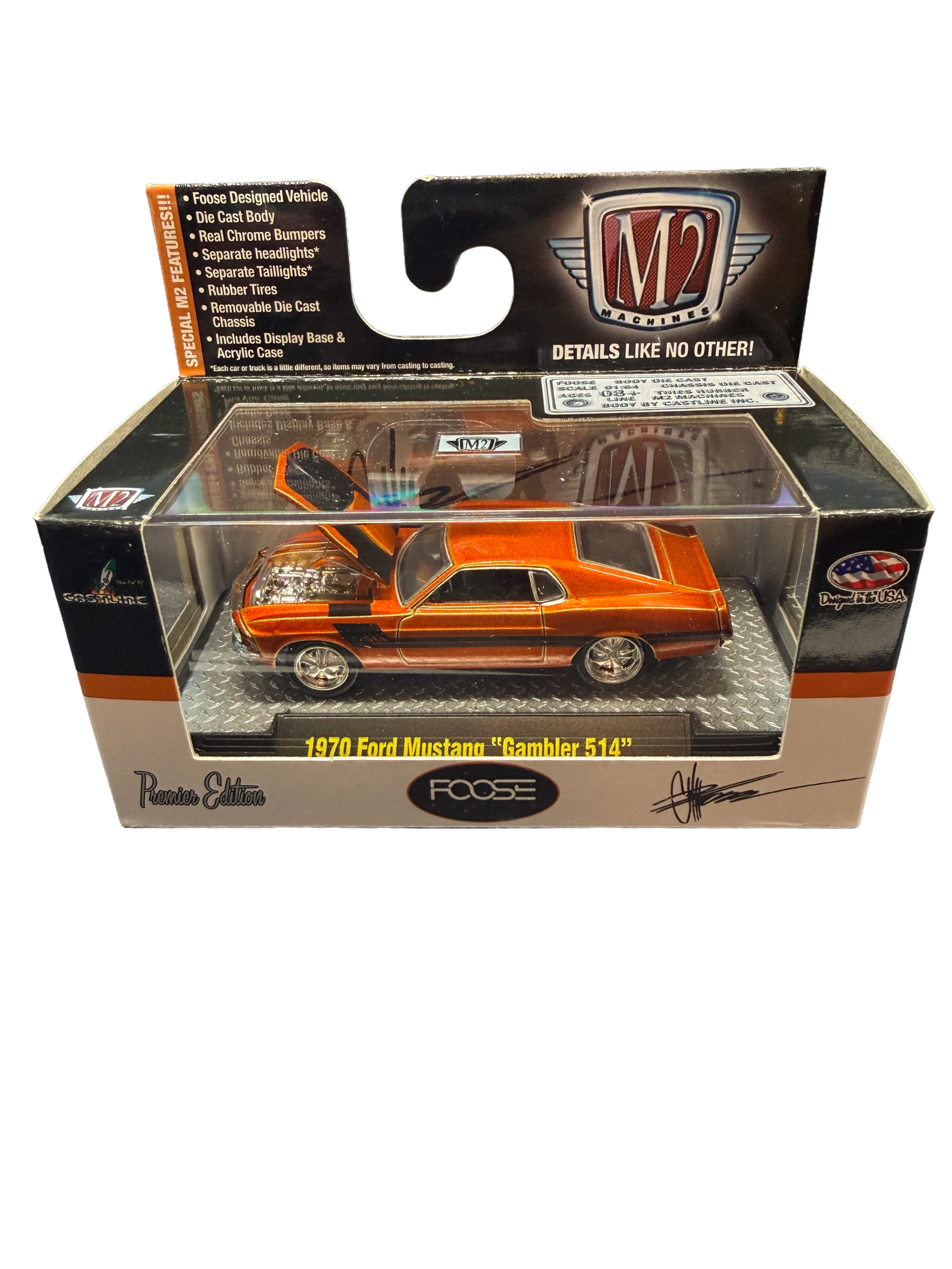 m2 machines chip foose edition 1970 ford mustang "gambler 514" m2 machines chip foose edition 1970 ford mustang "gambler 514"