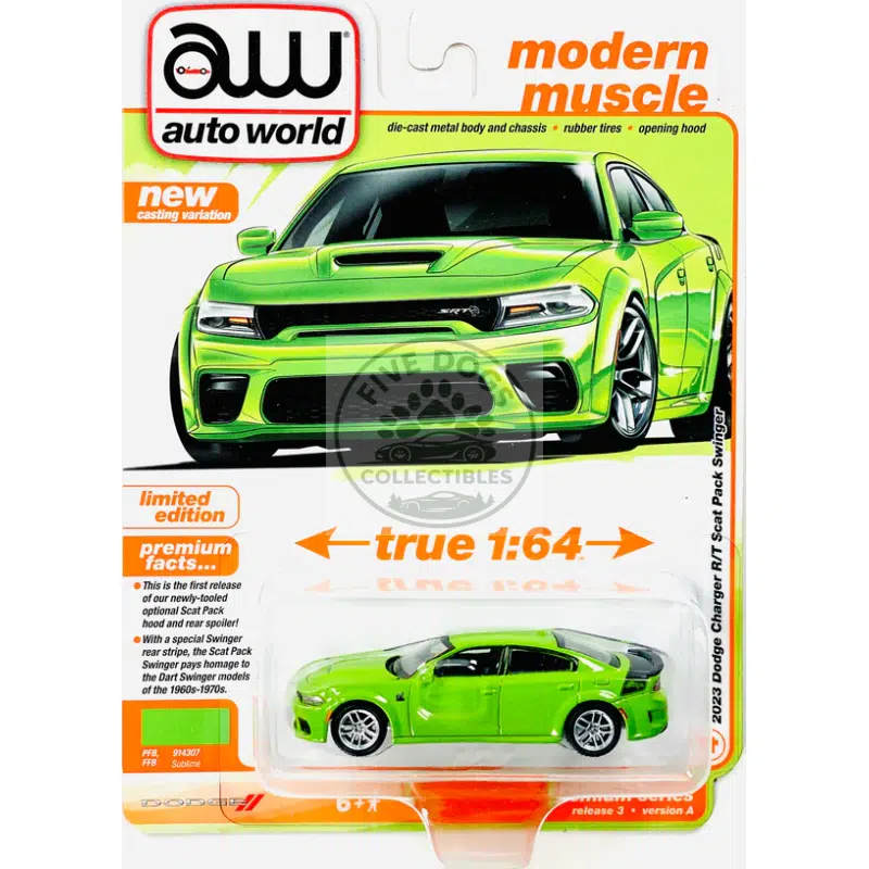 auto world 2023 dodge charger r/t scat pack swinger modern muscle