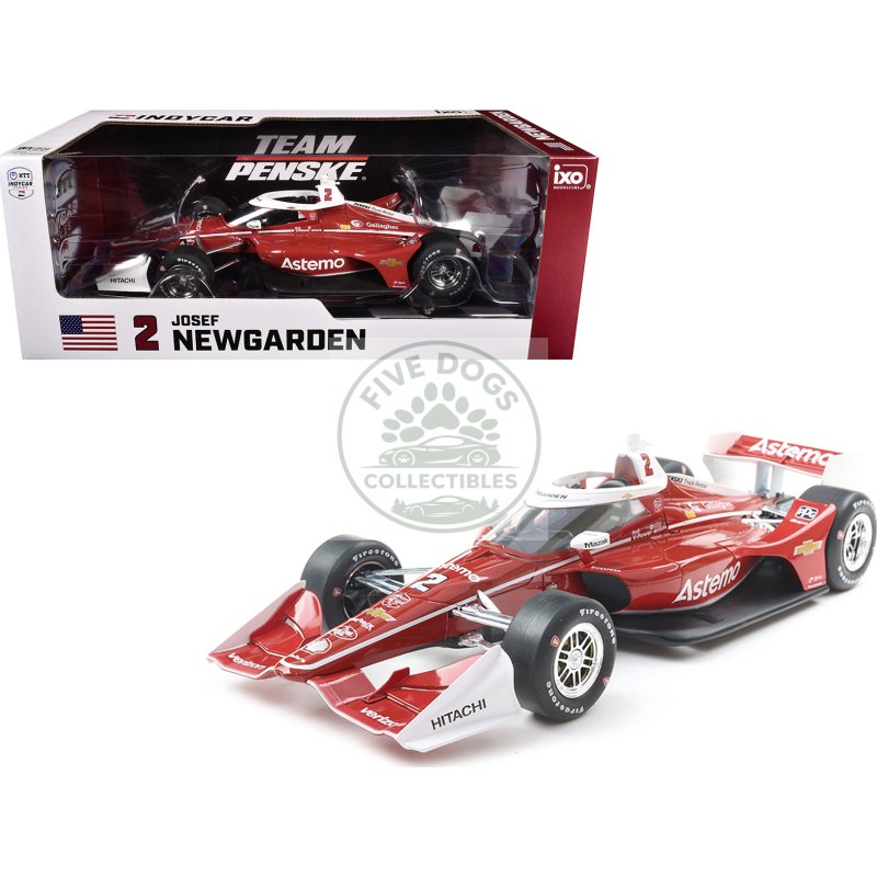 dallara indycar #2 josef newgarden "astemo" team penske (road course configuration) "ntt indycar series" (2025) 1/18 diecast model car by ixo models