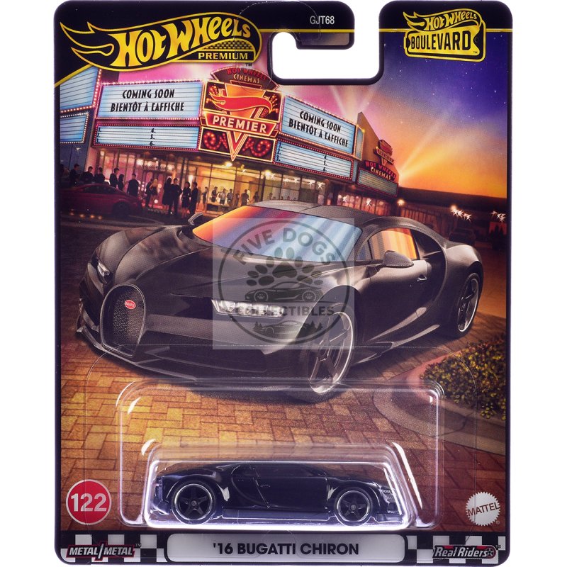 2016 bugatti chiron black "boulevard" series diecast model car by hot wheels
