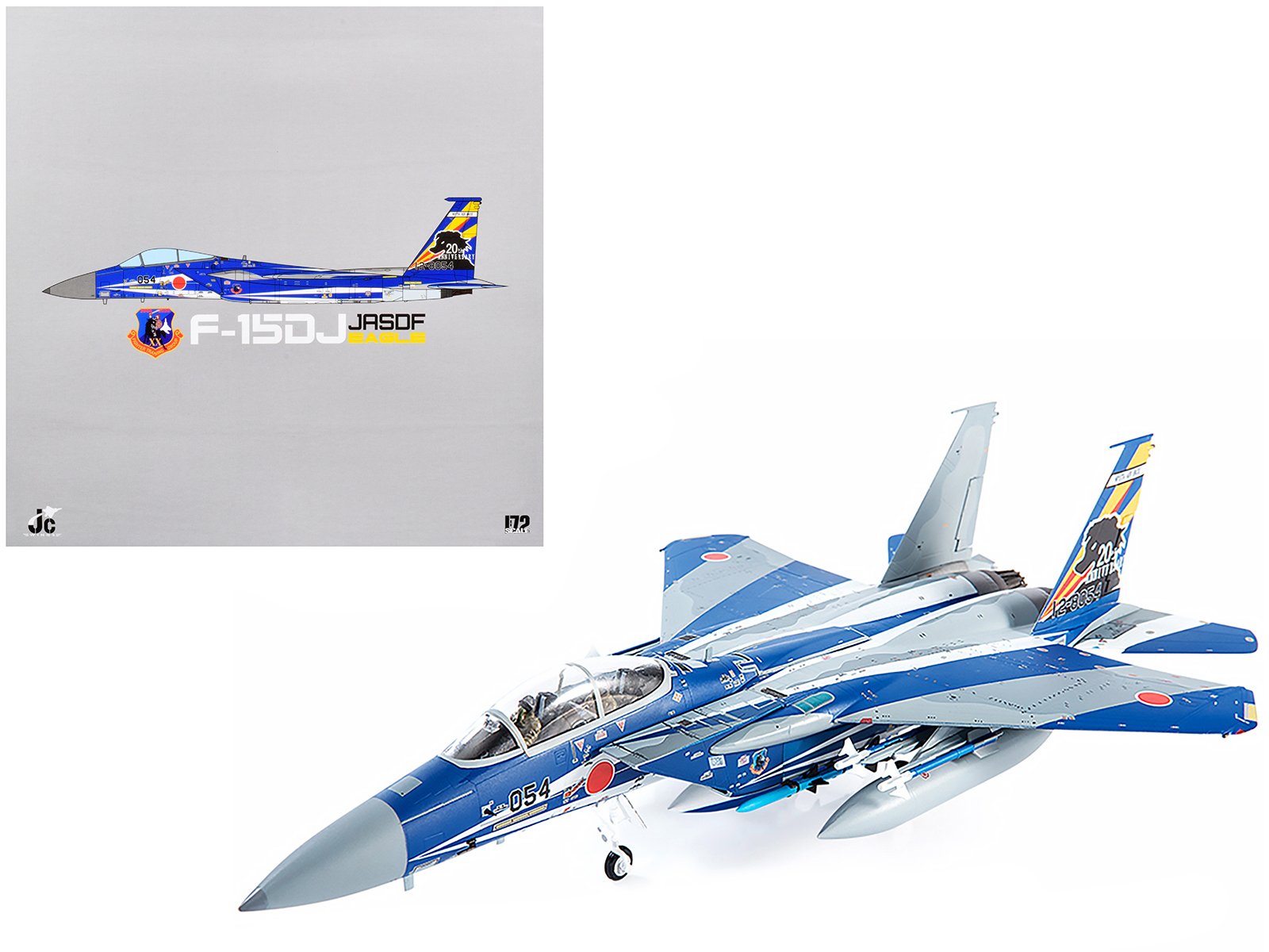 f 15dj jasdf (japan air self defense force) eagle fighter aircraft "23rd fighter training group 20th anniversary" with display stand limited edition to 600 pieces worldwide 1/72 diecast model by jc wings f 15dj jasdf (japan air self defense force) eagle fighter aircraft "23rd fighter training group 20th anniversary" with display stand limited edition to 600 pieces worldwide 1/72 diecast model by jc wings