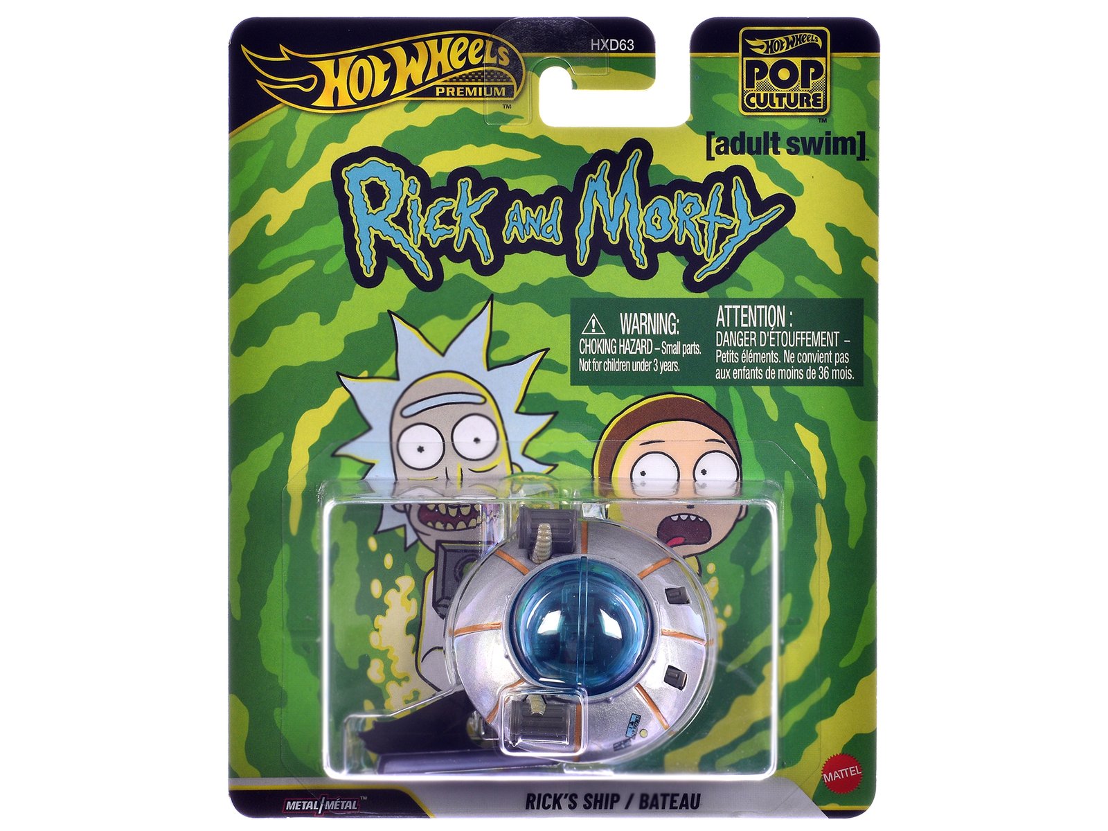 rick's ship silver "rick and morty" (2013 current) tv series "pop culture" series diecast model car by hot wheels rick's ship silver "rick and morty" (2013 current) tv series "pop culture" series diecast model car by hot wheels