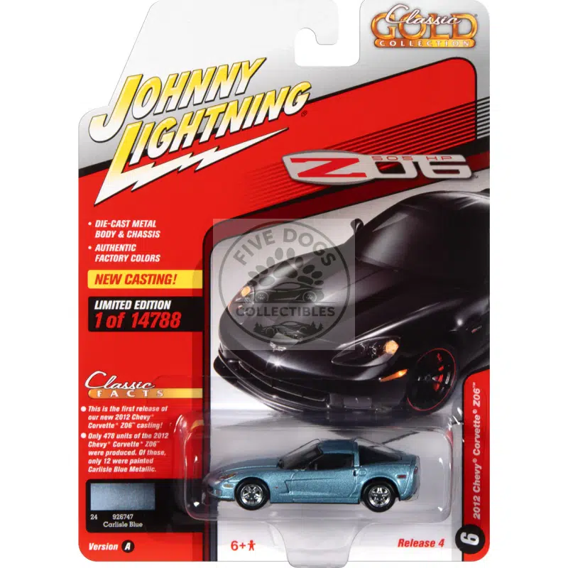 johnny lightning 2012 chevy corvette zo6 classic gold series