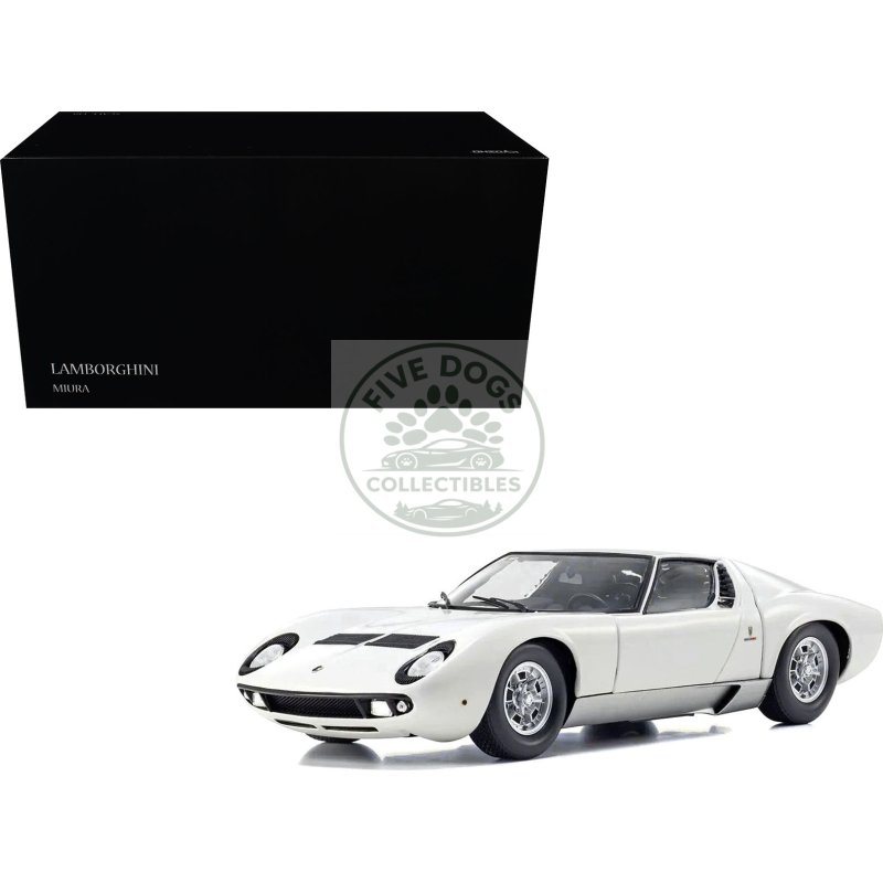 lamborghini miura p 400 white 1/18 diecast model car by kyosho