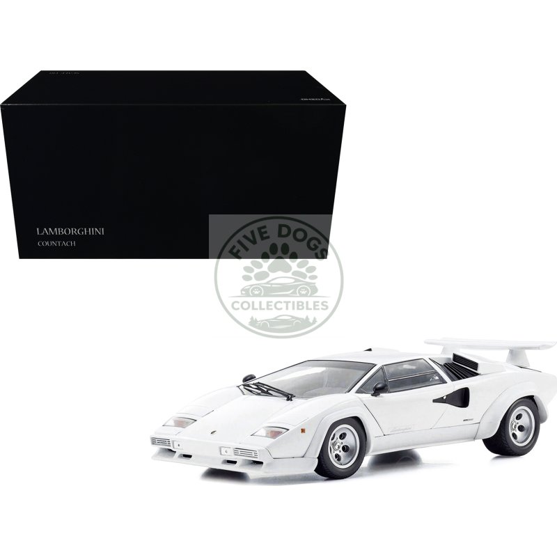 lamborghini countach lp 400s white 1/18 diecast model car by kyosho
