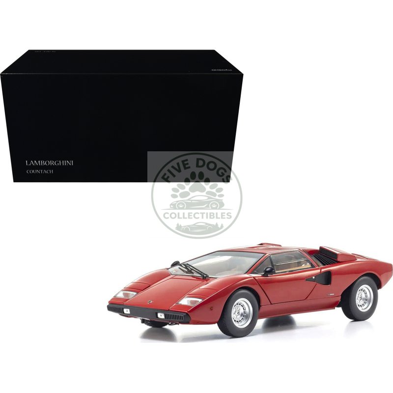 lamborghini countach lp 400 red 1/18 diecast model car by kyosho