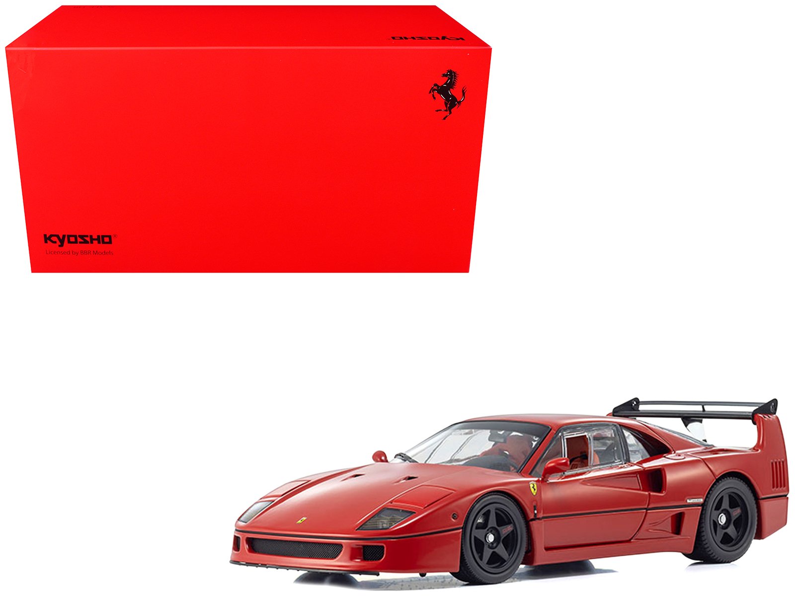 ferrari f40 light weight lm wing red 1/18 diecast model car by kyosho ferrari f40 light weight lm wing red 1/18 diecast model car by kyosho