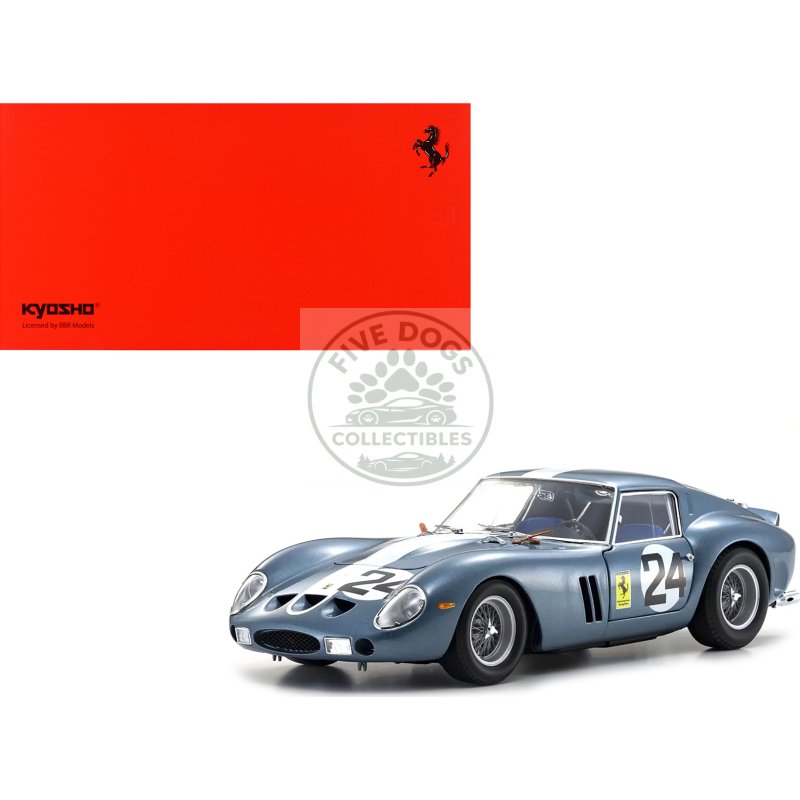 ferrari 250 gto #24 phil hill olivier gendebien 2nd place "sebring 12 hours" (1962) 1/18 diecast model car by kyosho