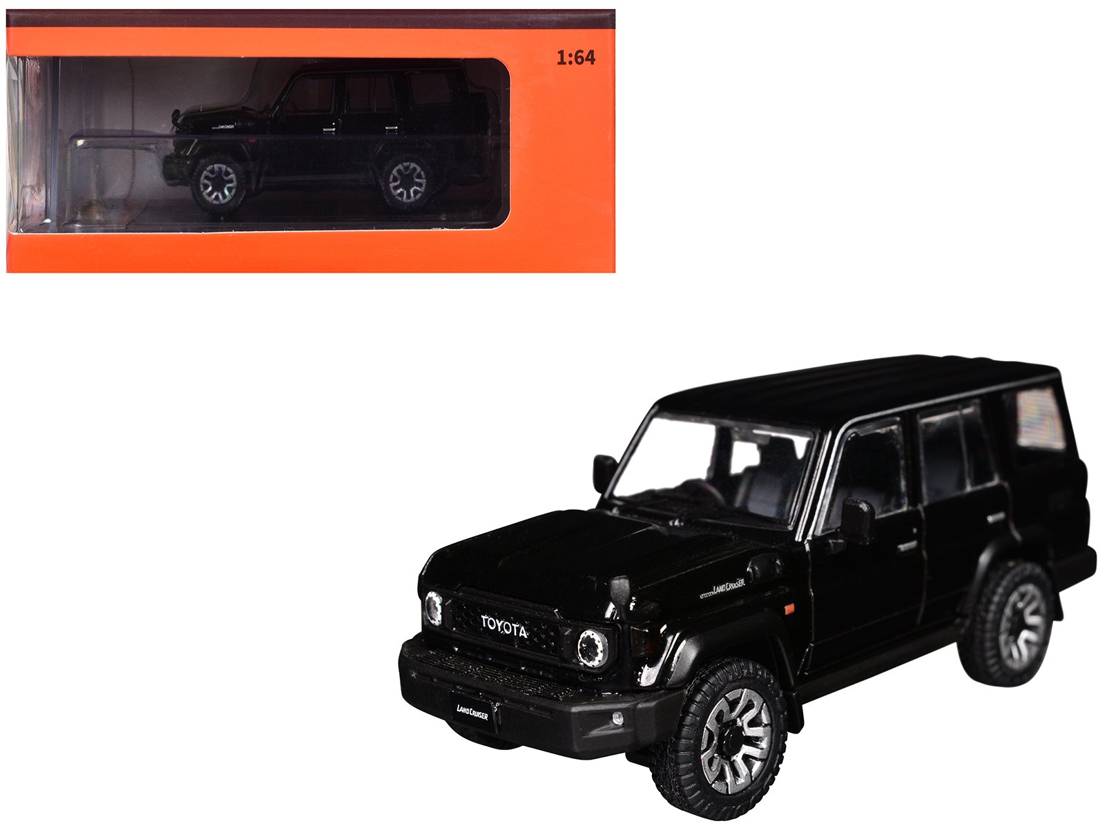 toyota land cruiser (j76) rhd (right hand drive) black 1/64 diecast model car by gcd toyota land cruiser (j76) rhd (right hand drive) black 1/64 diecast model car by gcd