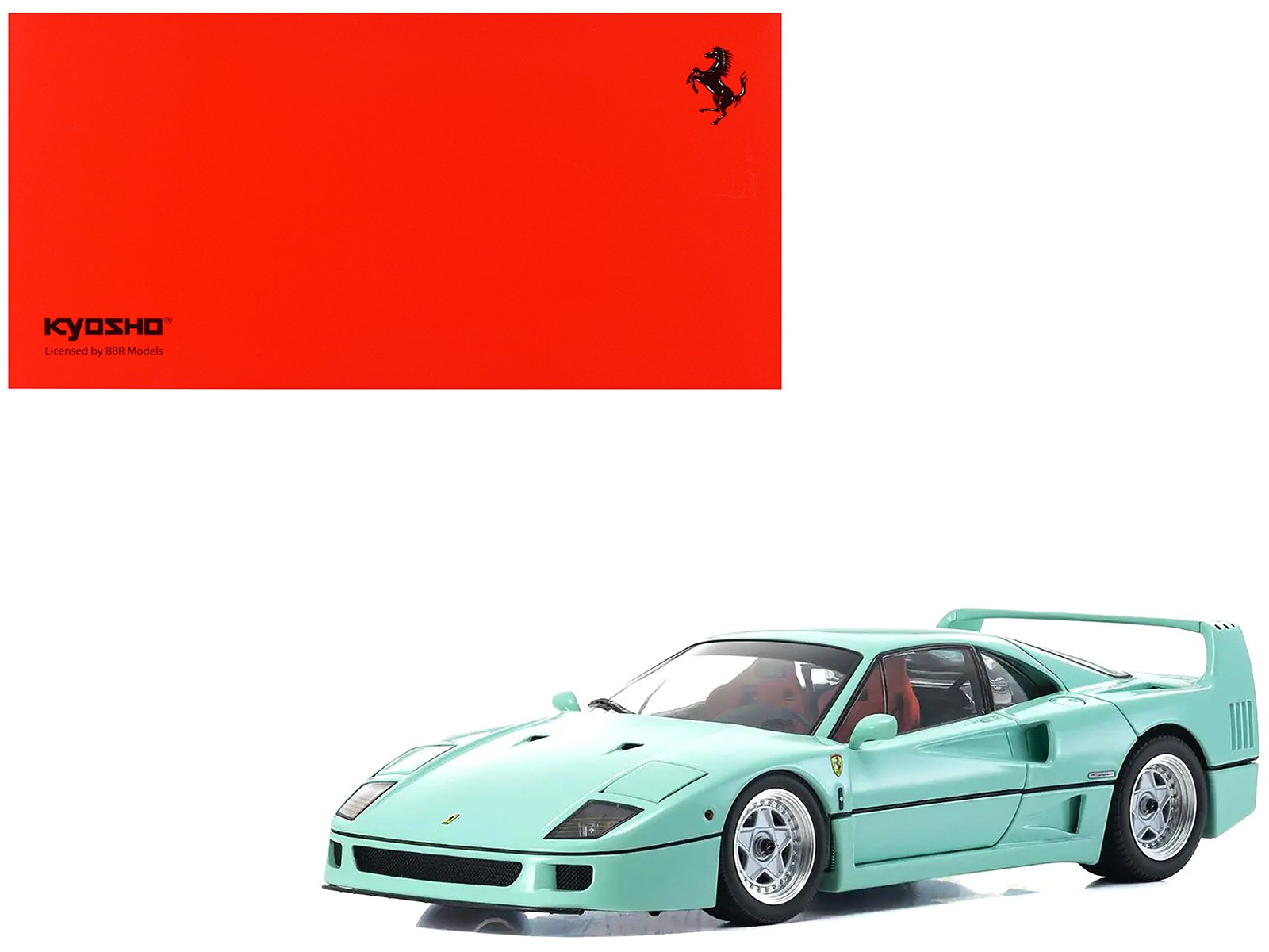 ferrari f40 mint green 1/18 diecast model car by kyosho ferrari f40 mint green 1/18 diecast model car by kyosho