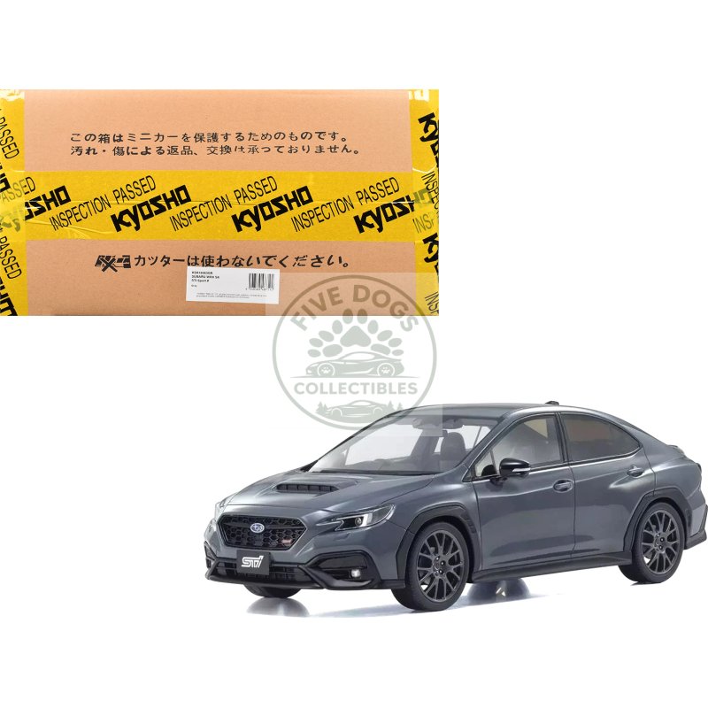 subaru wrx s4 sti sport# rhd (right hand drive) gray 1/18 model car by kyosho
