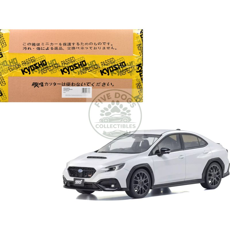 subaru wrx s4 sti sport# rhd (right hand drive) white 1/18 model car by kyosho