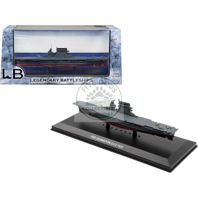 uss lexington cv 2 aircraft carrier (1925) 1/1250 diecast model by legendary battleships