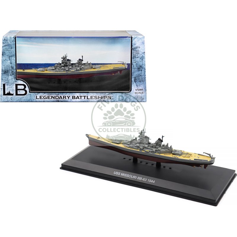 uss missouri bb 63 battleship (1944) 1/1250 diecast model by legendary battleships
