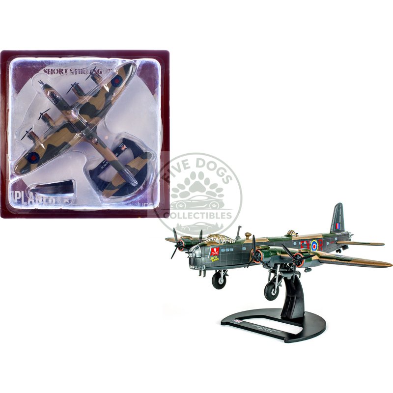 short stirling mk.iii aircraft "jolly roger no. 199 squadron 100 group" (1943) british royal air force "planes of world war ii" series 1/144 diecast model airplane by luppa
