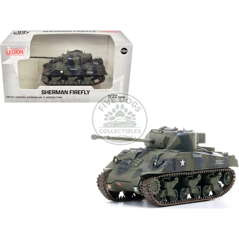 sherman firefly mk.vc medium tank "polish 1st armoured division black devils battle of falaise france" (1944) polish armed forces in the west 1/72 diecast model by legion