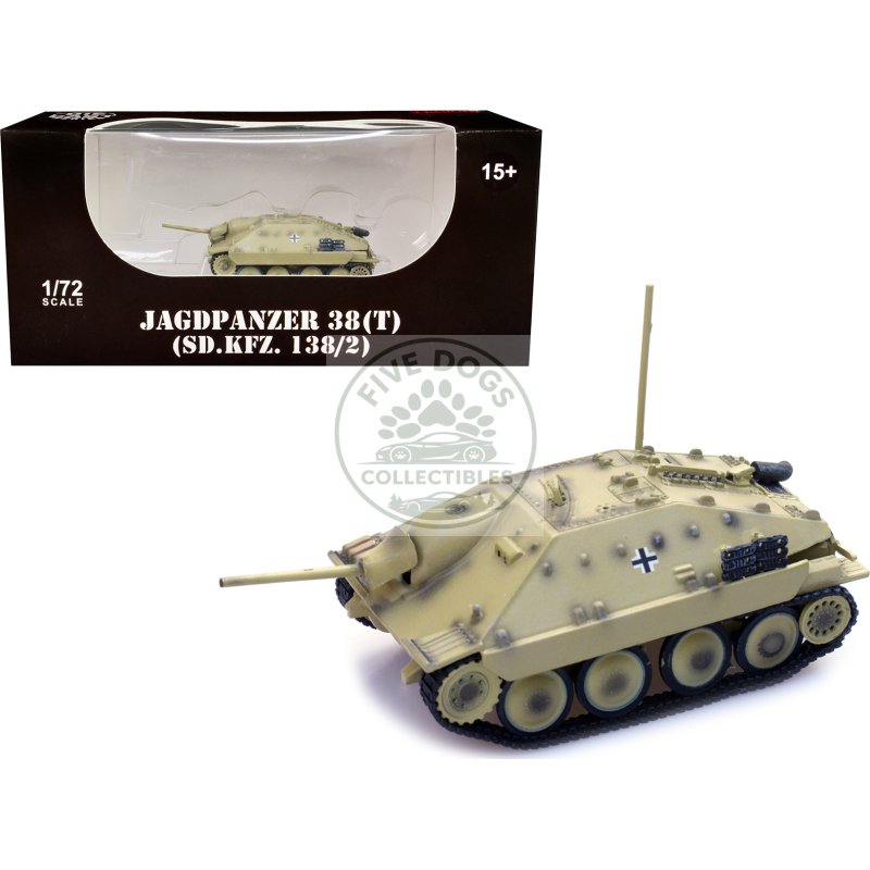 jagdpanzer 38(t) sd.kfz. 138/2 hetzer tank destroyer german army world war ii 1/72 diecast model by legion