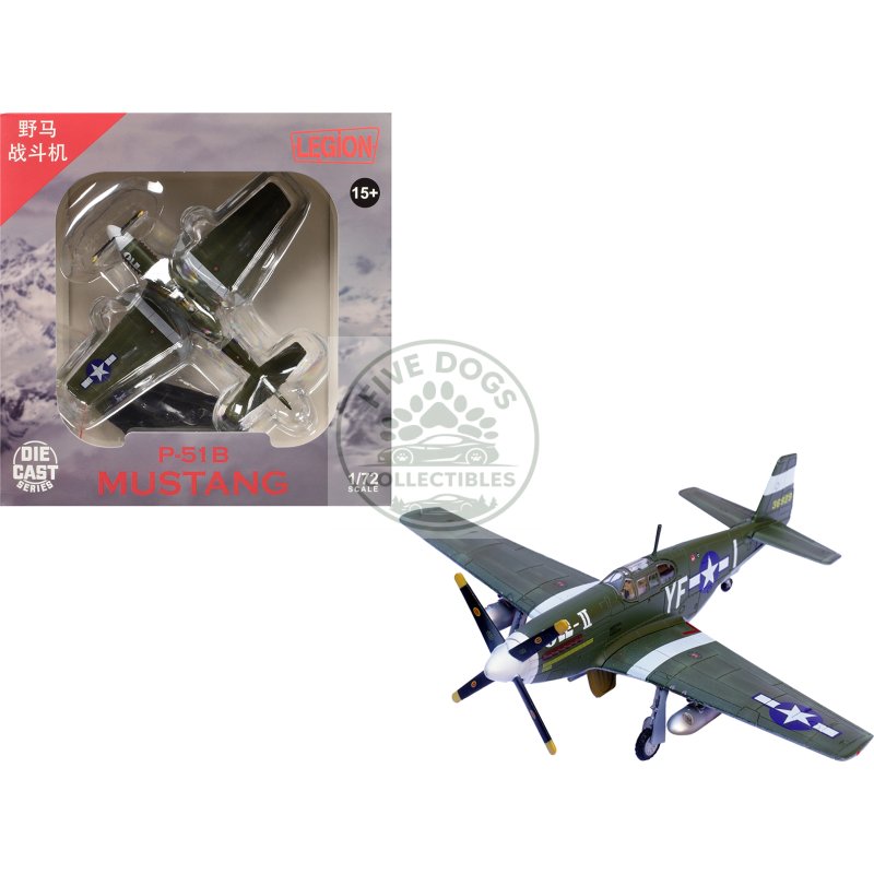 north american p 51b mustang aircraft "ole ii 358th fighter squadron 355th fighter group steeple morden strafers" (1944) united states army air forces 1/72 diecast model airplane by legion